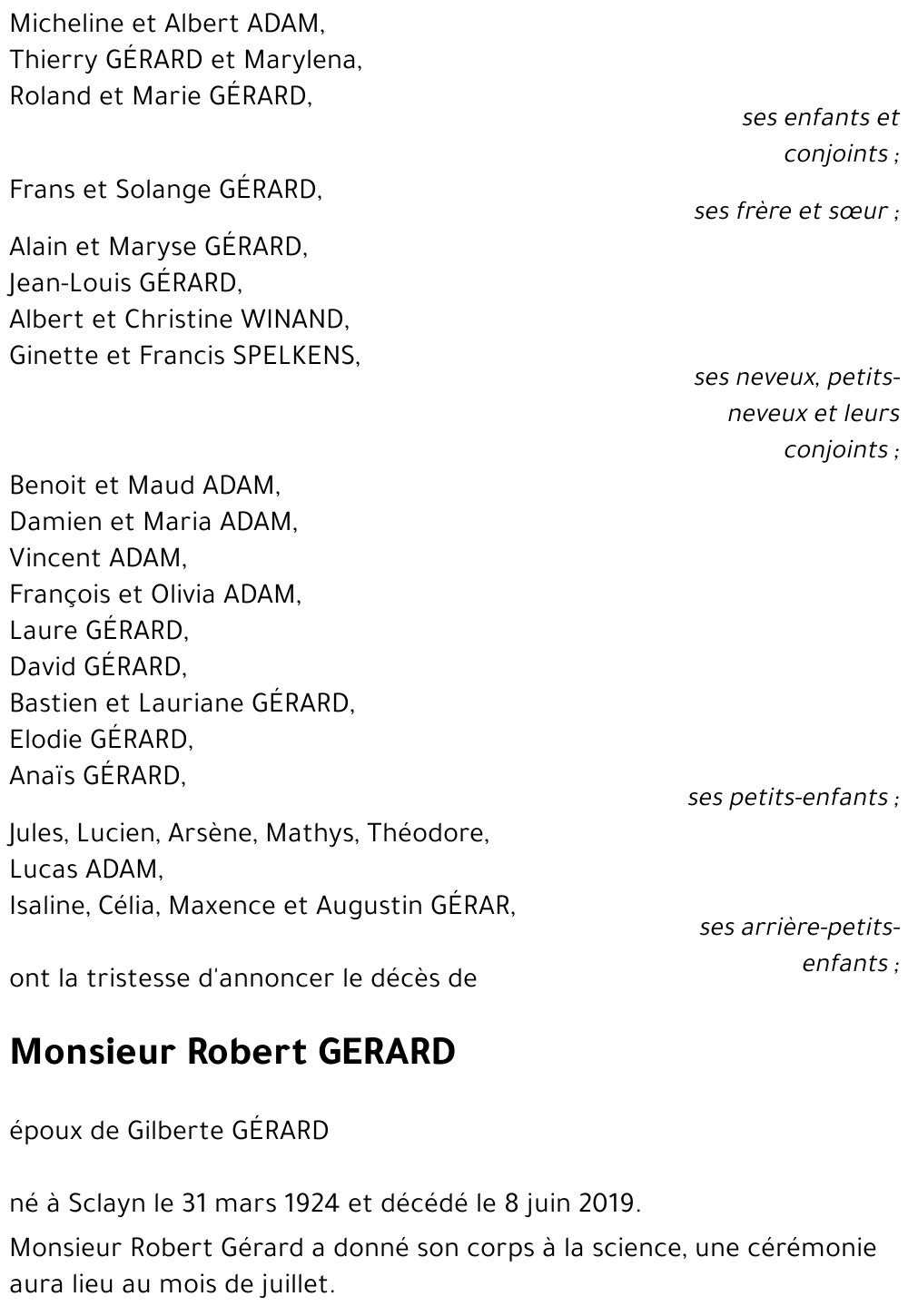Robert GERARD