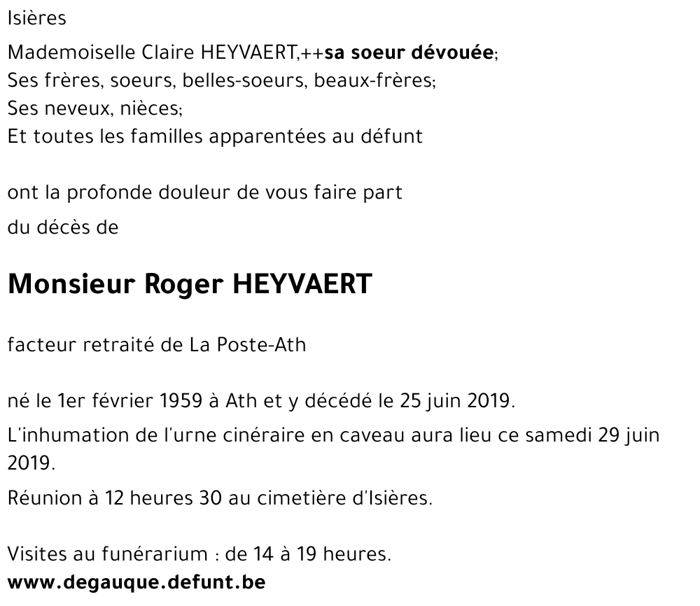 Roger HEYVAERT