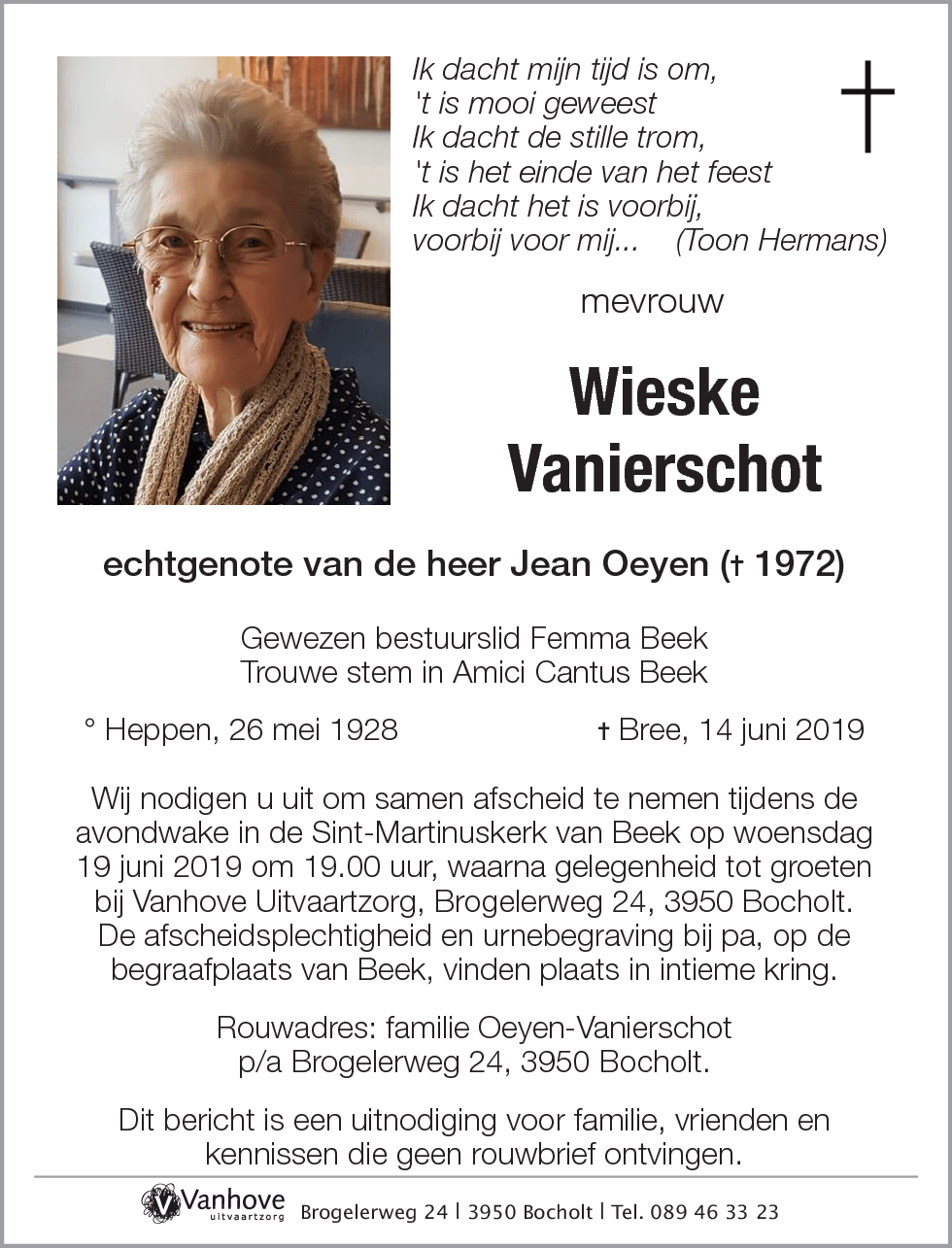 Wieske Vanierschot