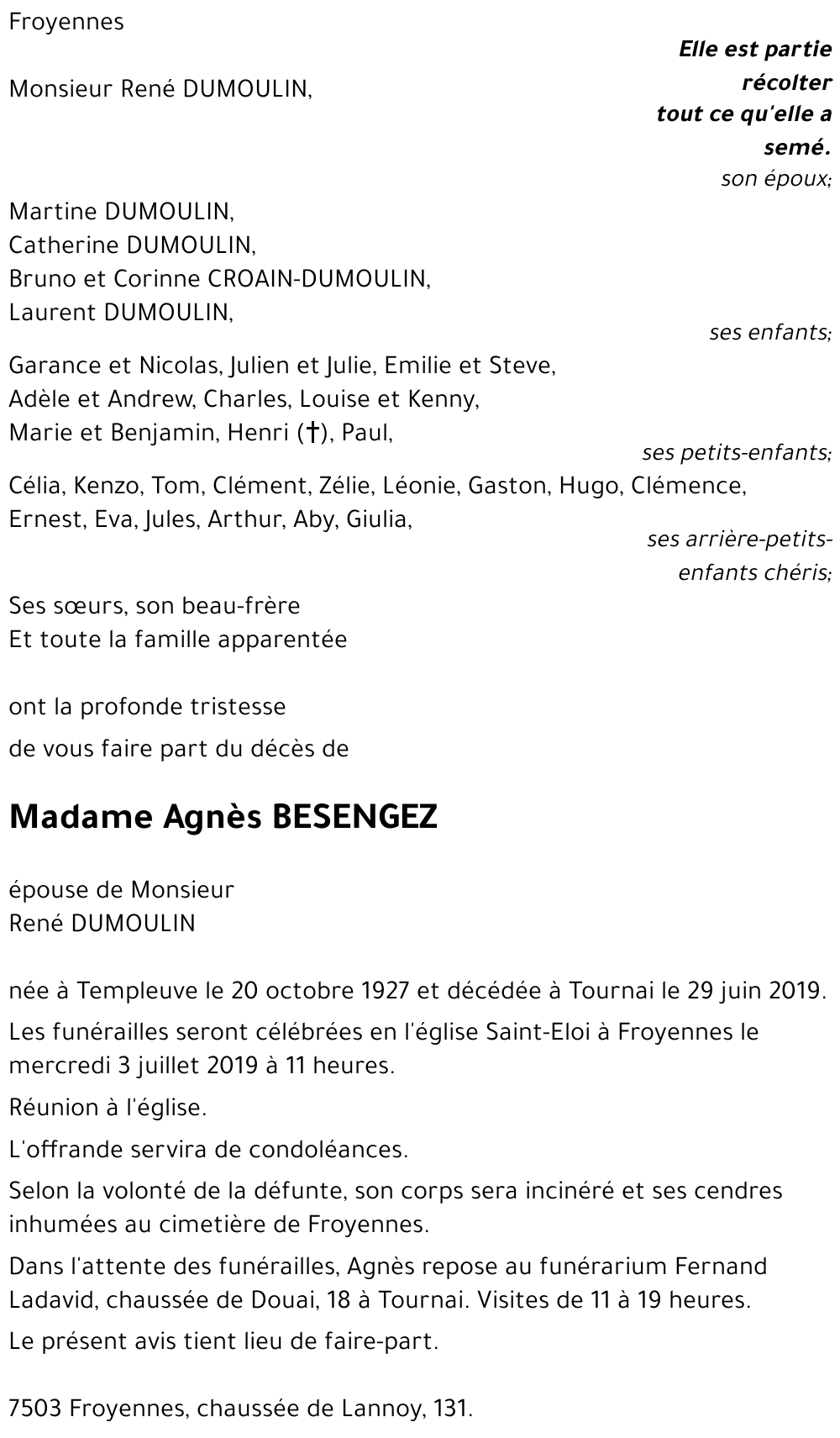 Agnès BESENGEZ