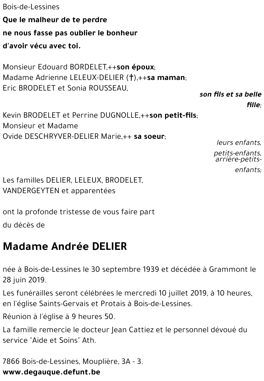 Andrée DELIER