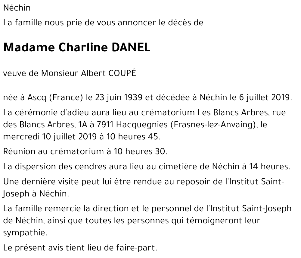 Charline DANEL