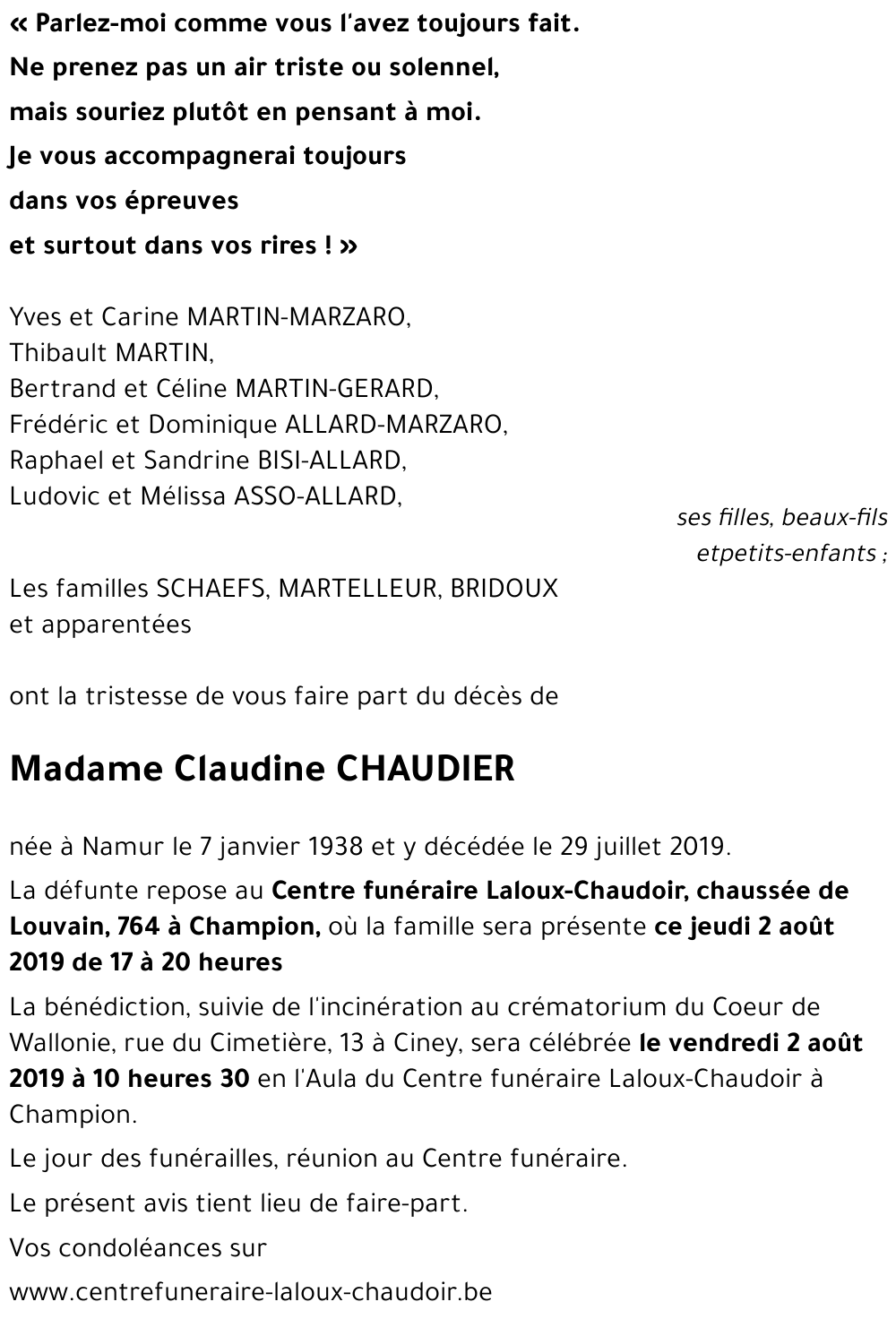 Claudine CHAUDIER