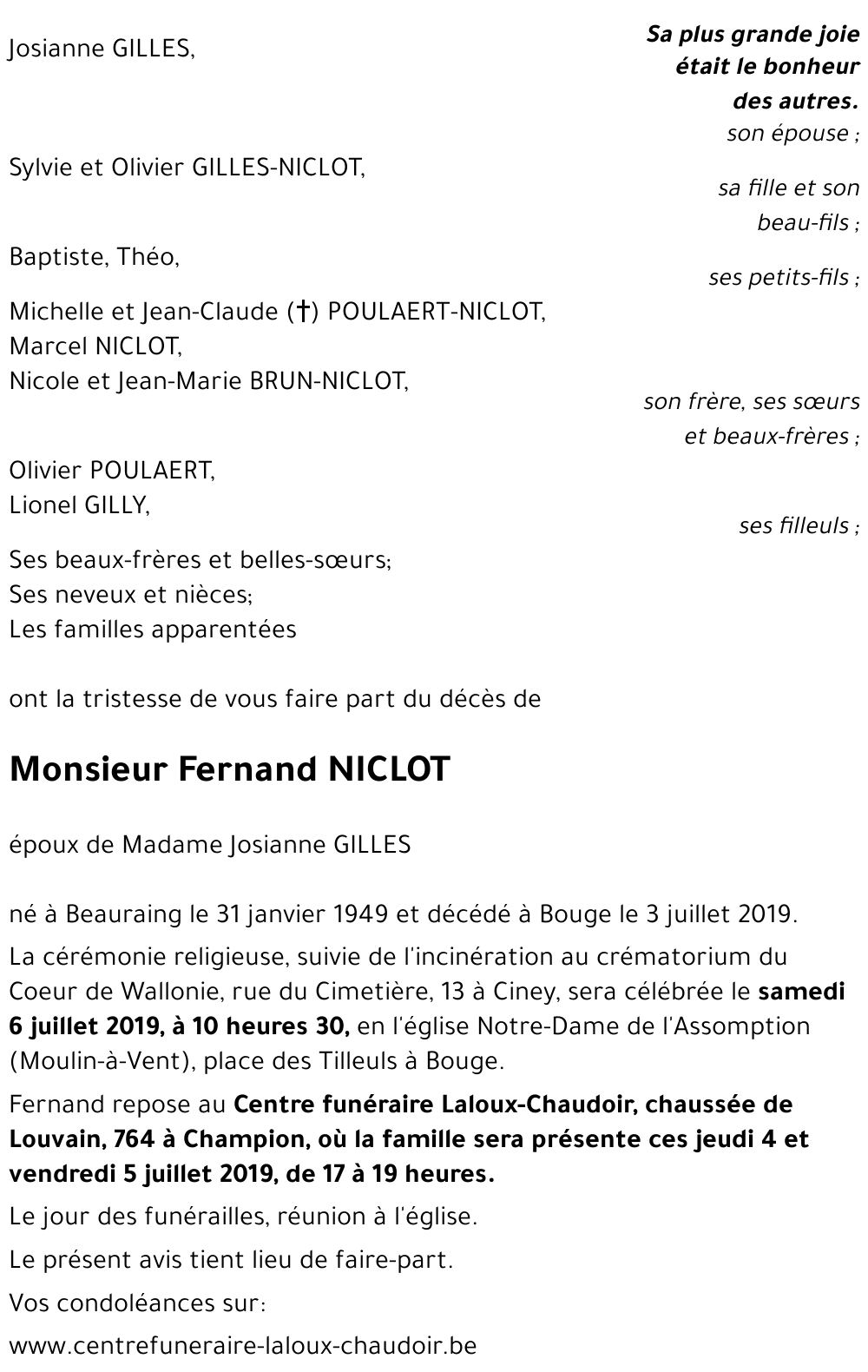 Fernand NICLOT