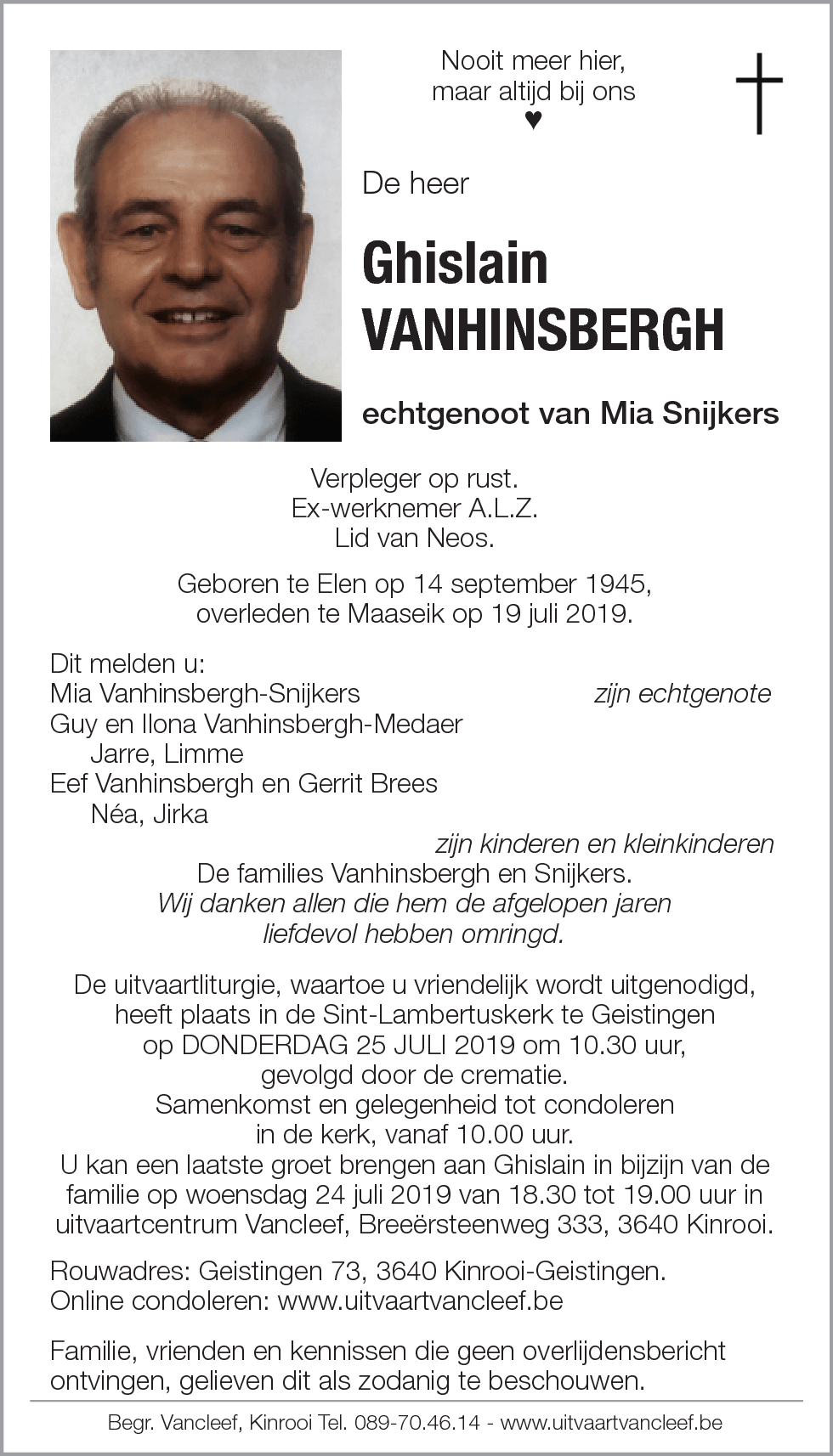 Ghislain Vanhinsbergh