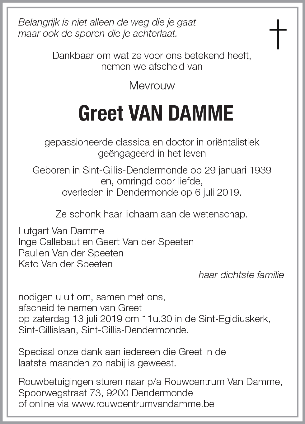 Greet Van Damme