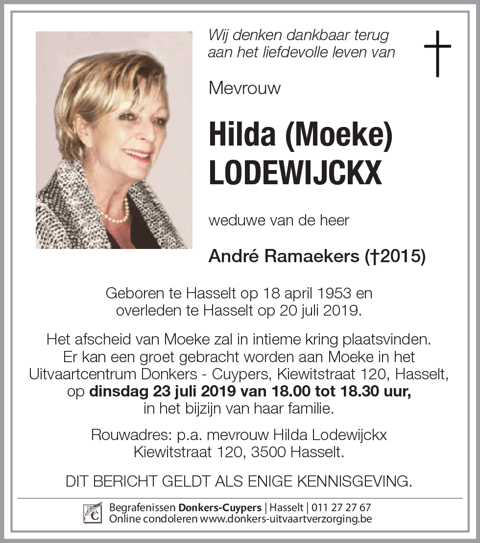 Hilda (Moeke) Lodewijckx