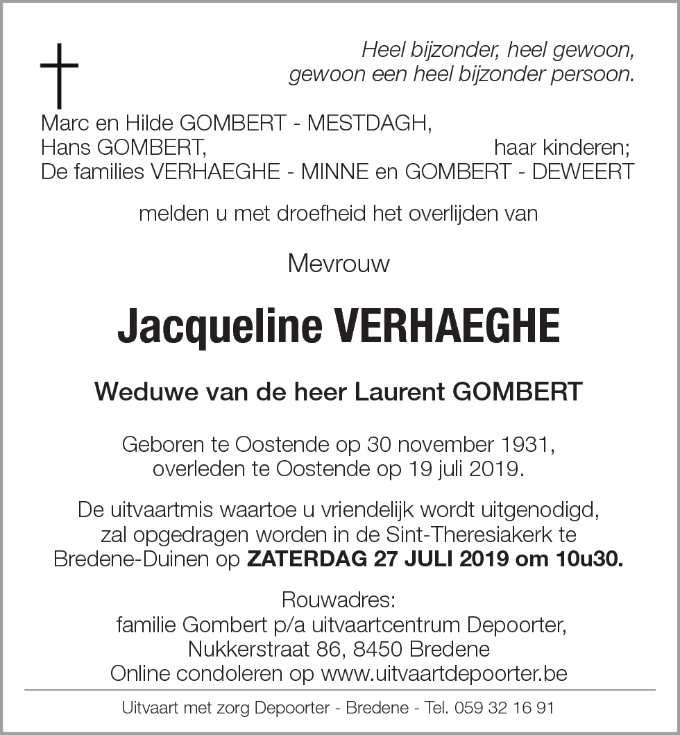 Jacqueline Verhaeghe