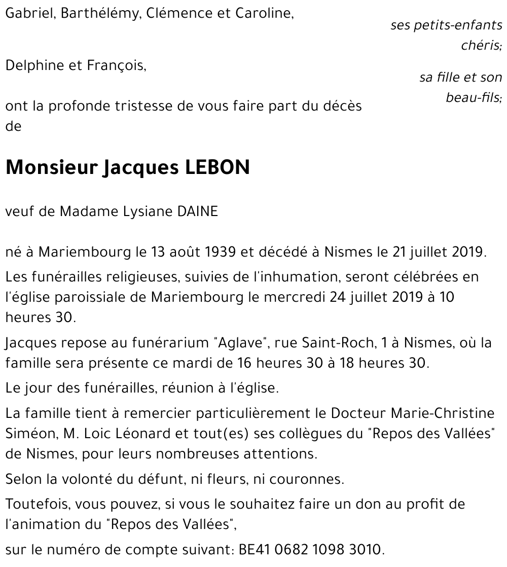 Jacques LEBON