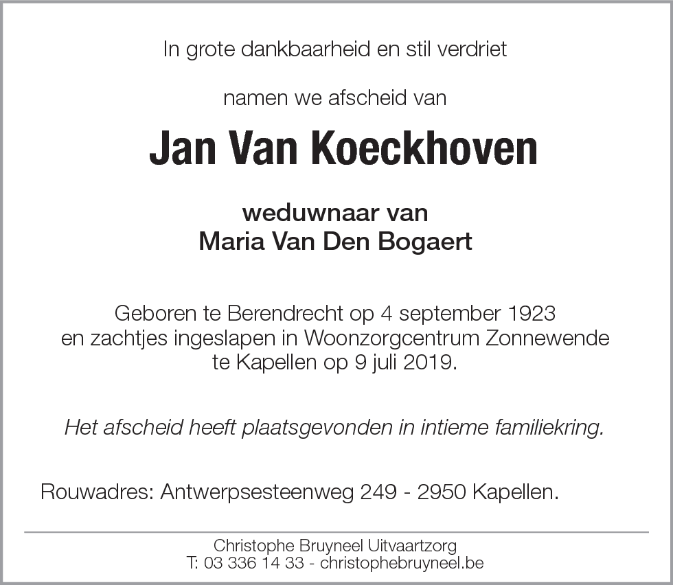 Jan Van Koeckhoven