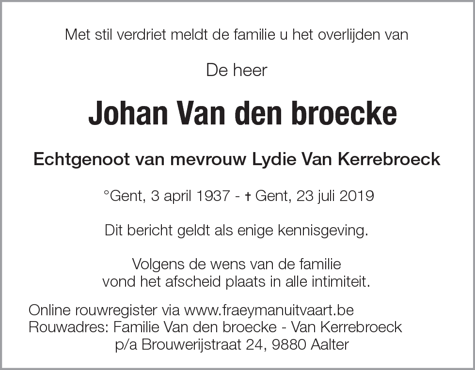Johan Van den broecke