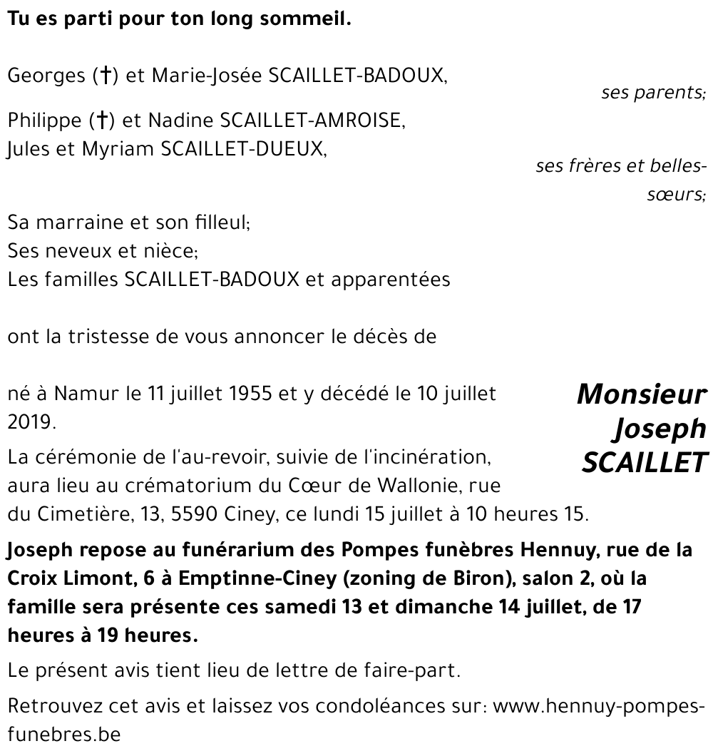 Joseph SCAILLET