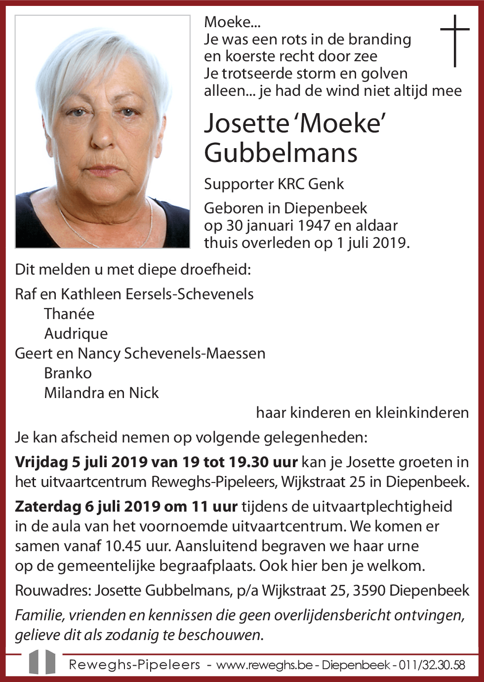 Josette 'Moeke' Gubbelmans