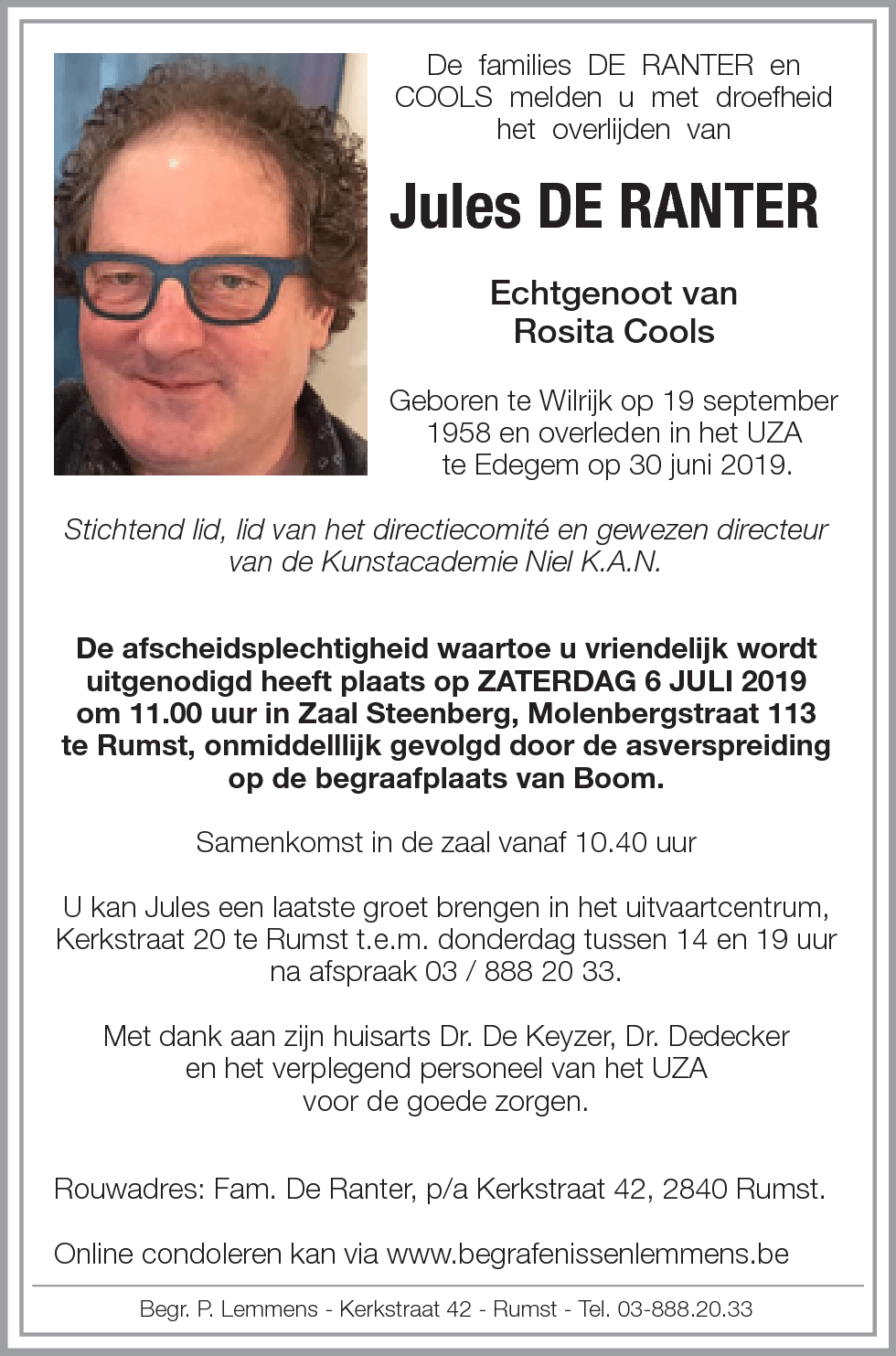 Jules De Ranter