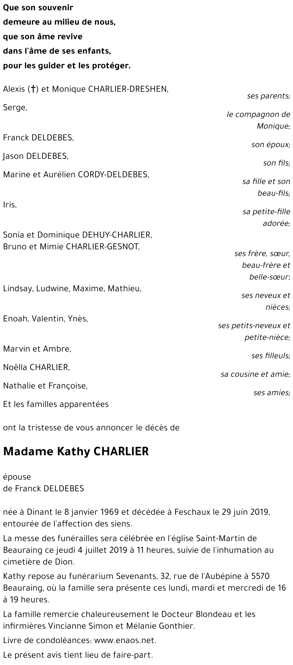Kathy CHARLIER
