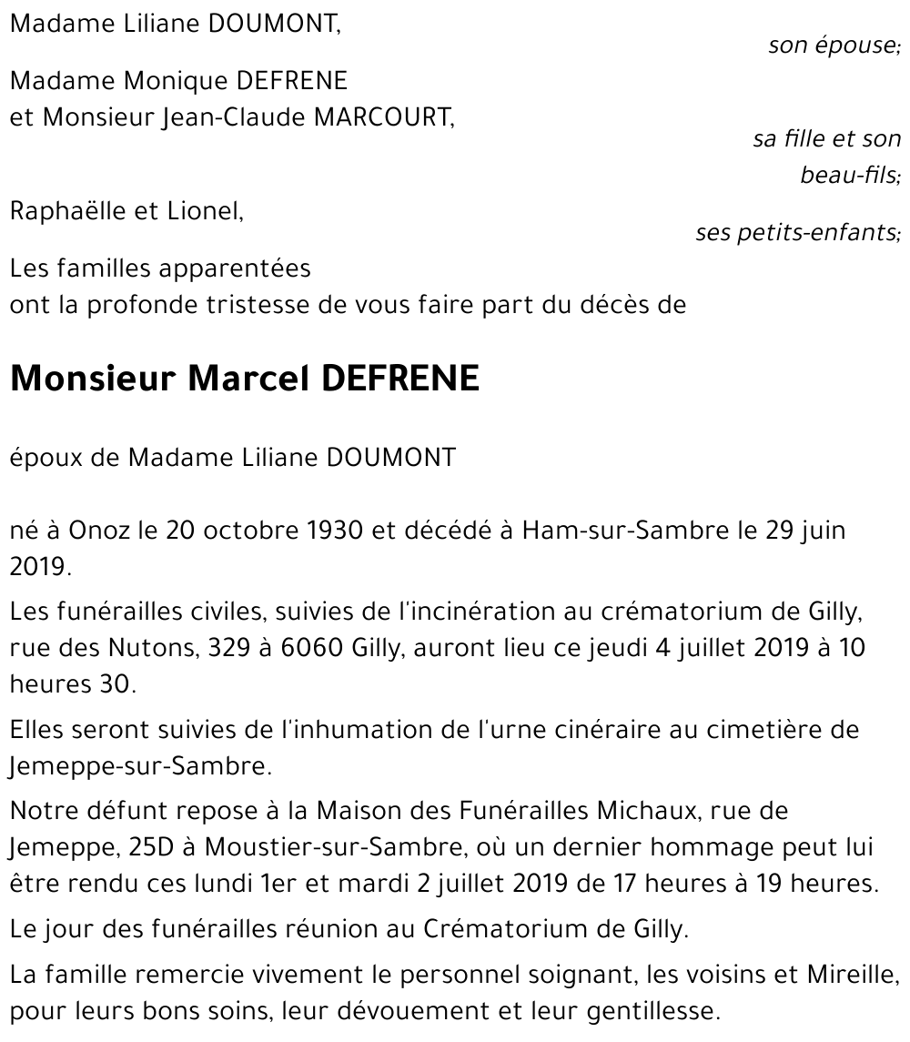 Marcel DEFRENE