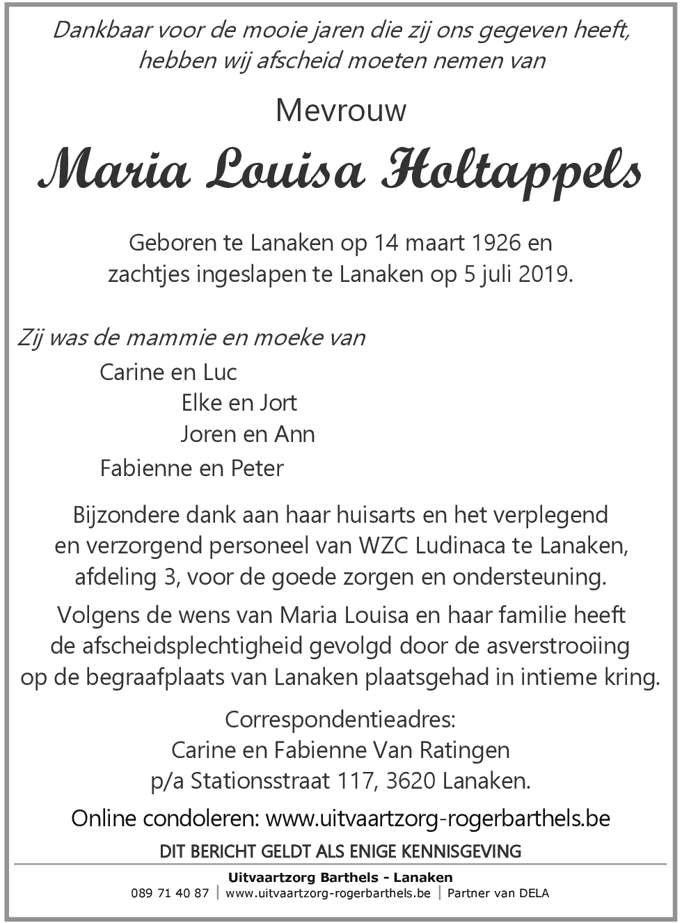 Maria Louisa Holtappels
