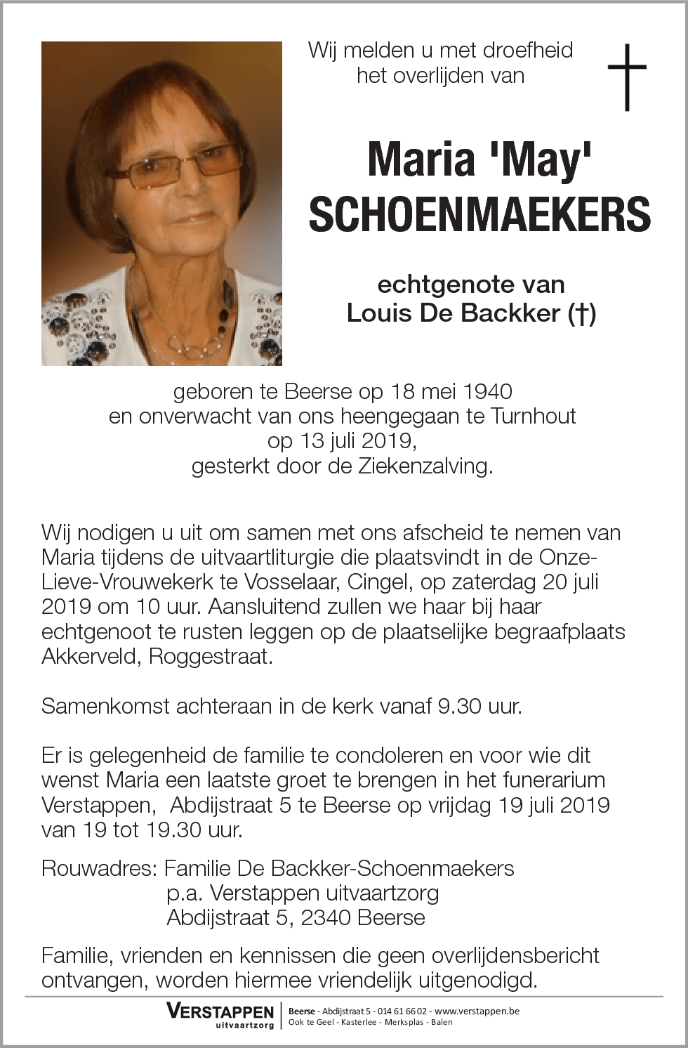 Maria 'May' Schoenmaekers