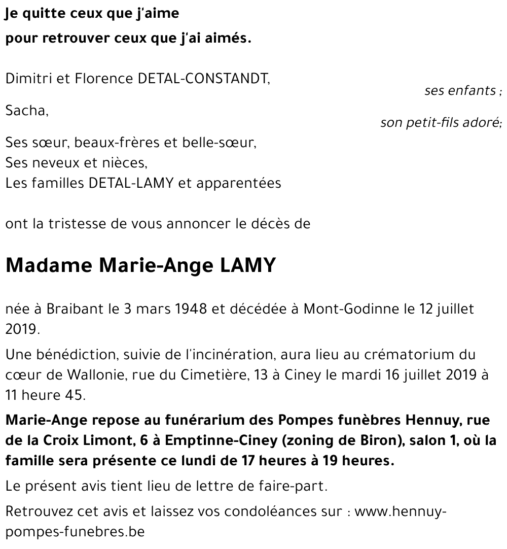 Marie-Ange LAMY