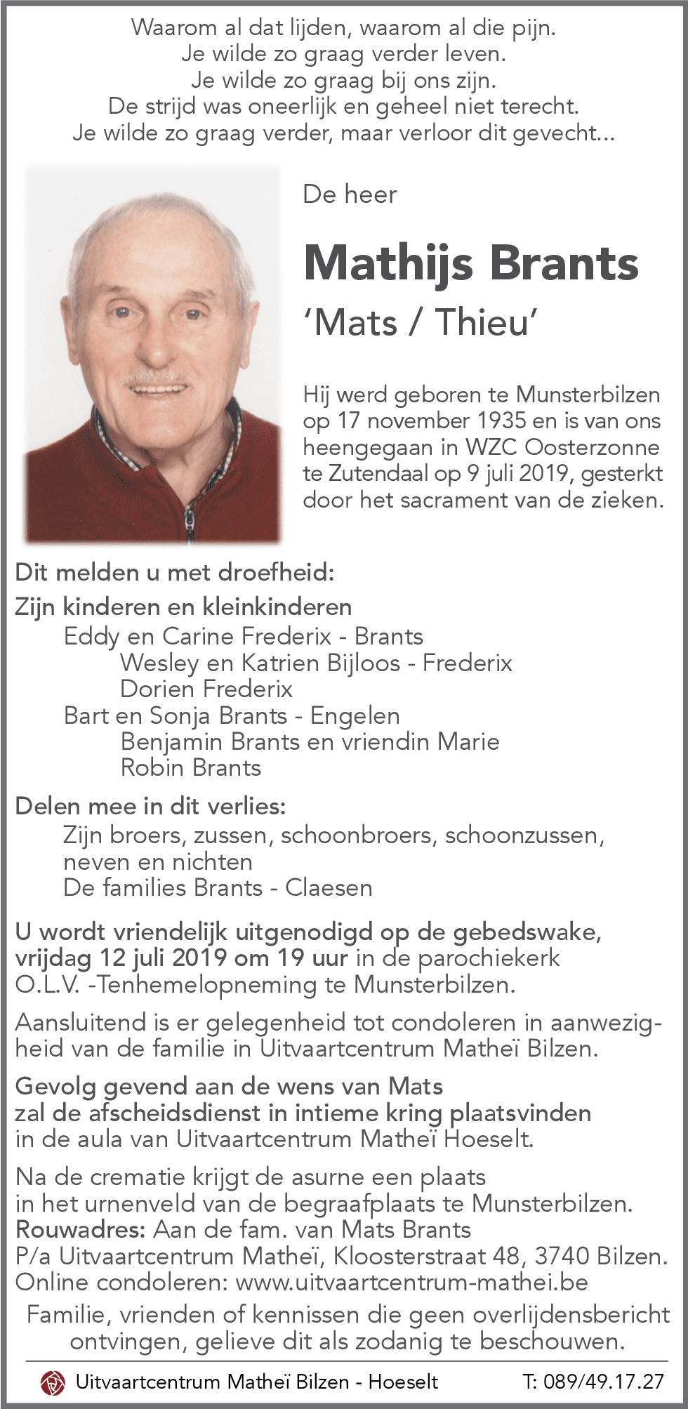 Mathijs 'Mats/Thieu' BRANTS