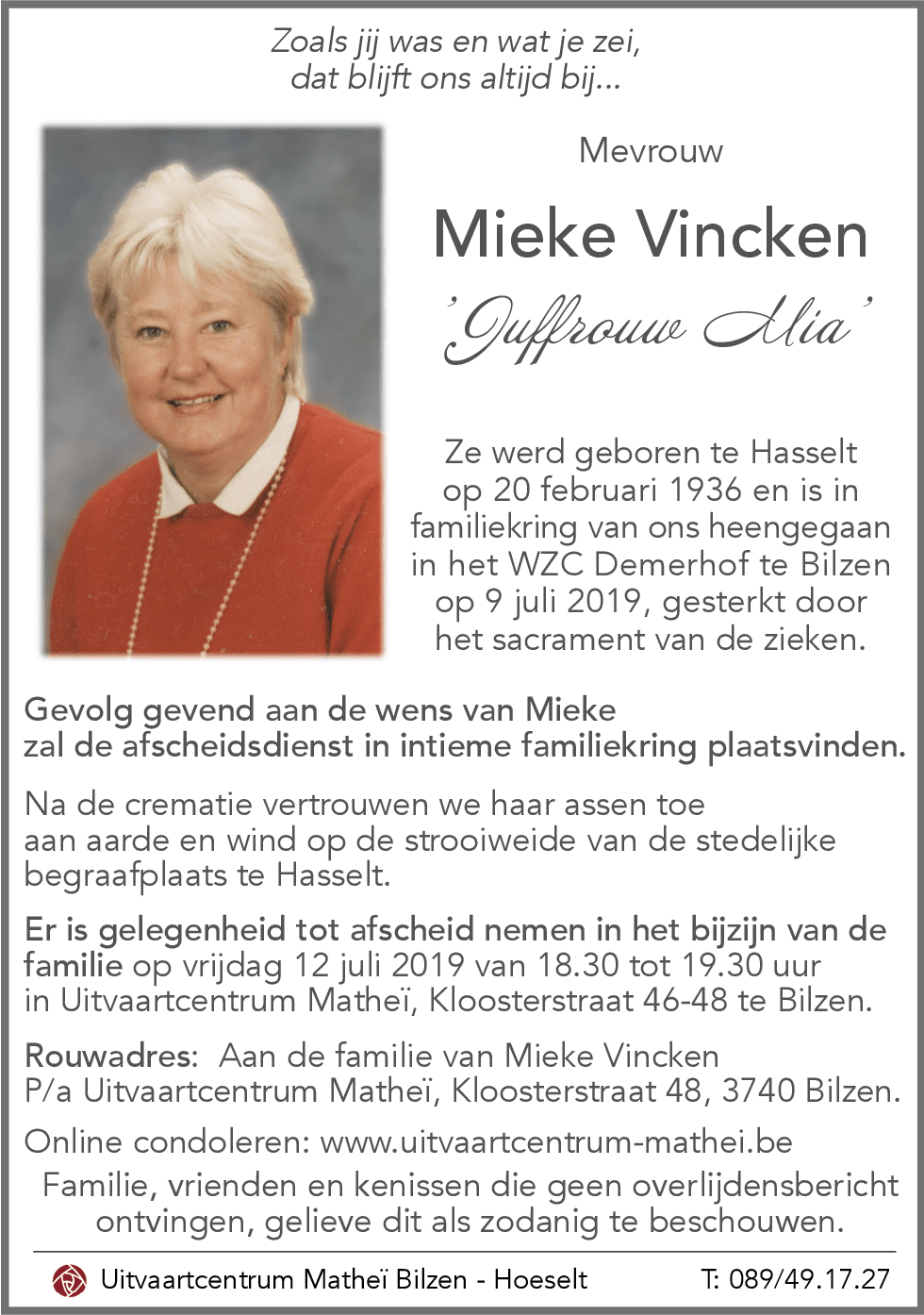 Mieke VINCKEN