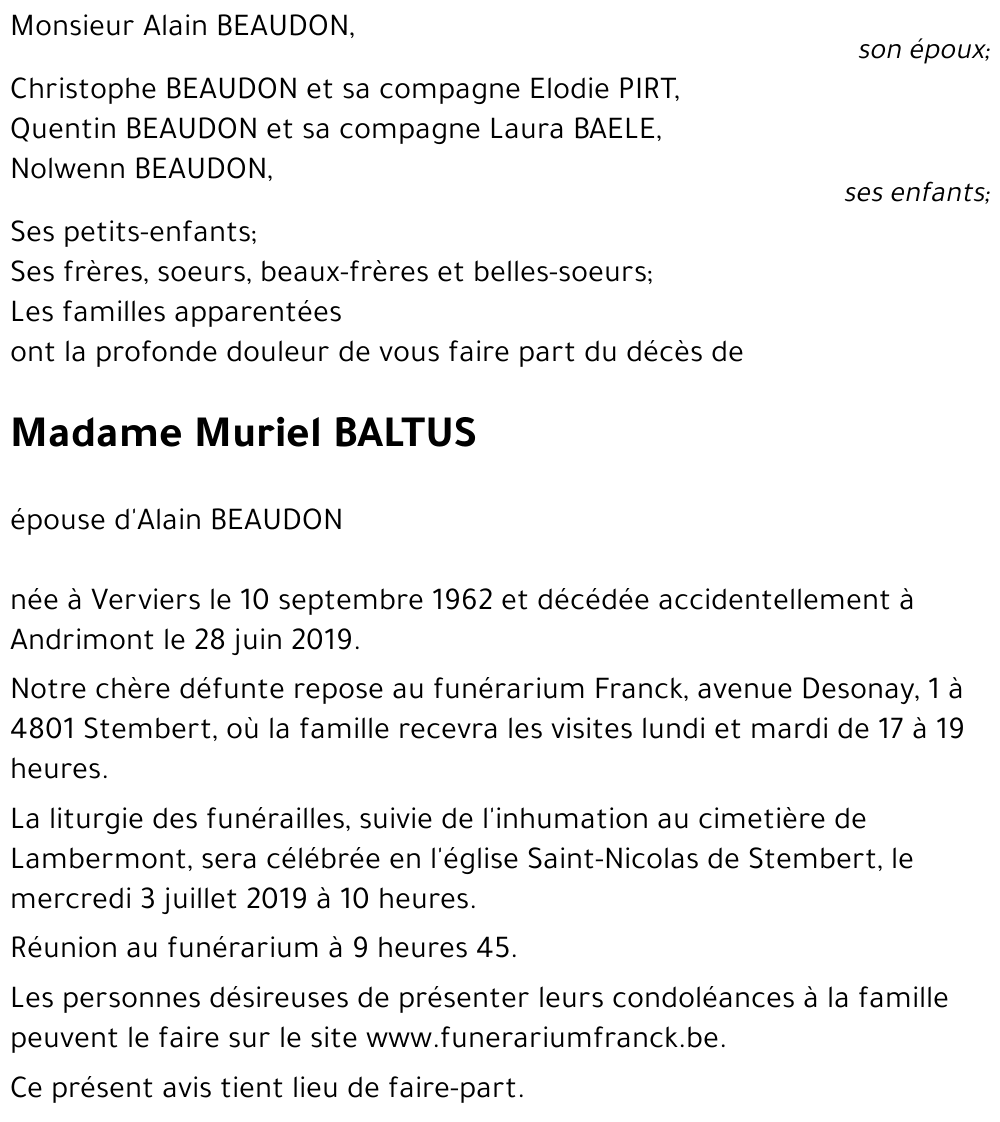 Muriel BALTUS