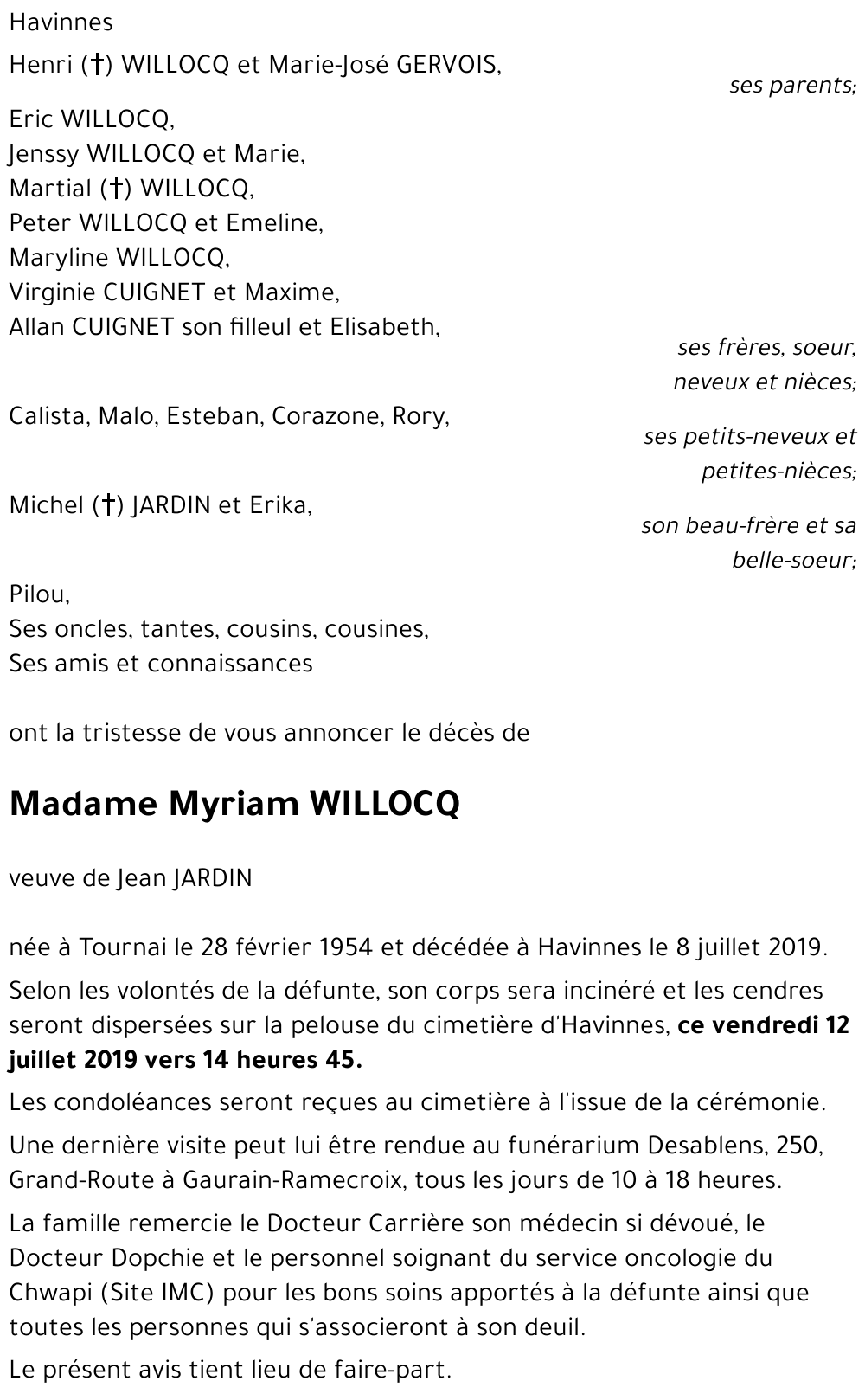 Myriam WILLOCQ