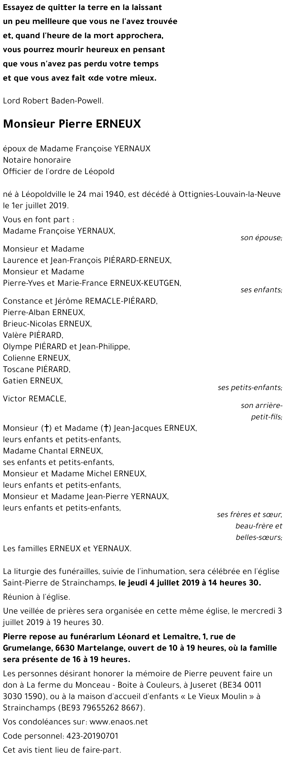 Pierre ERNEUX