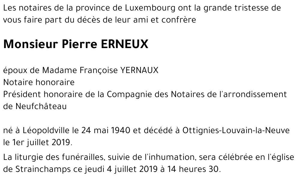 Pierre ERNEUX