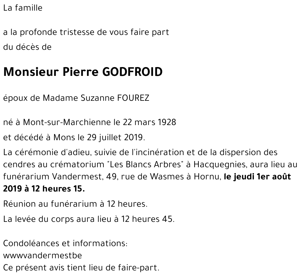 Pierre GODFROID