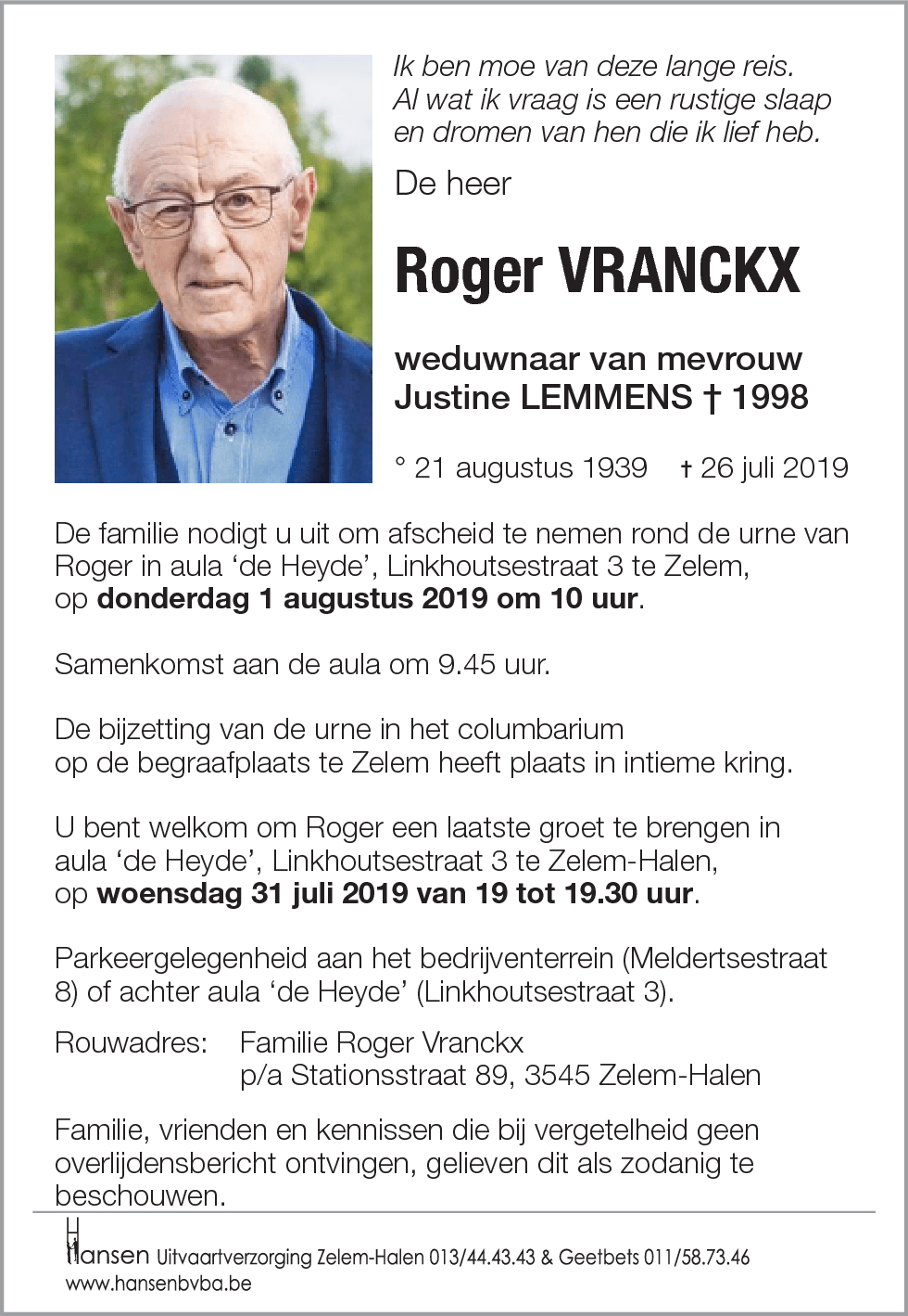 Roger VRANCKX