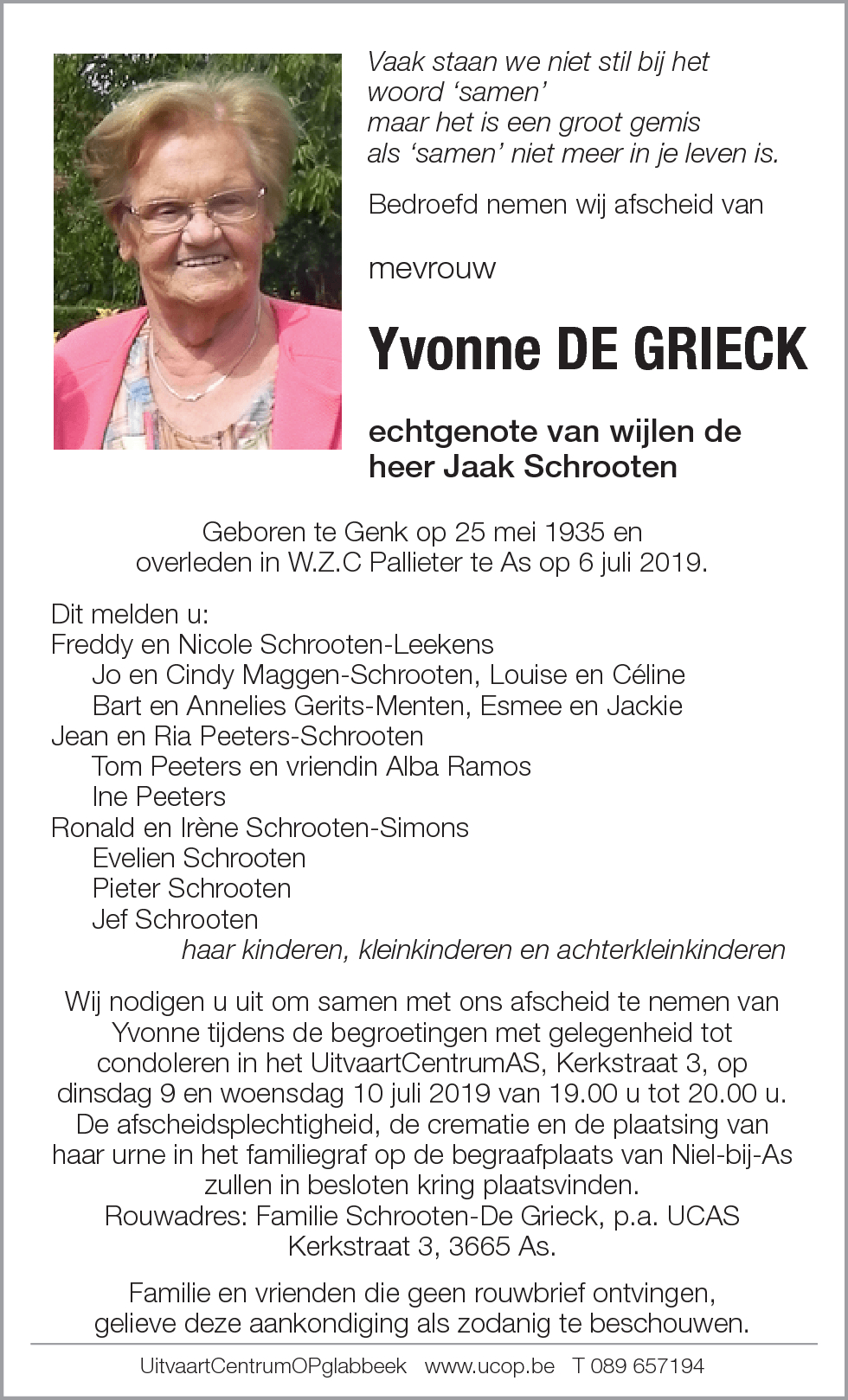 Yvonne De Grieck