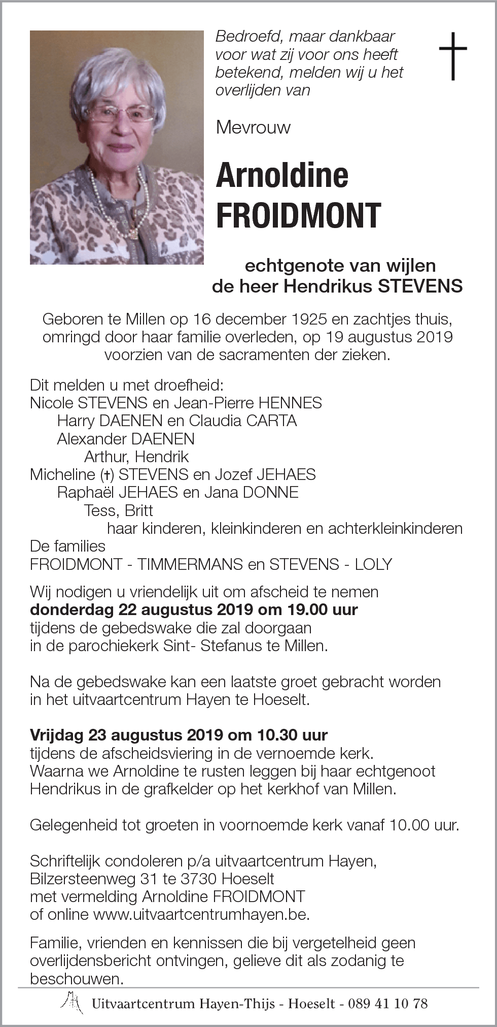 Arnoldine FROIDMONT
