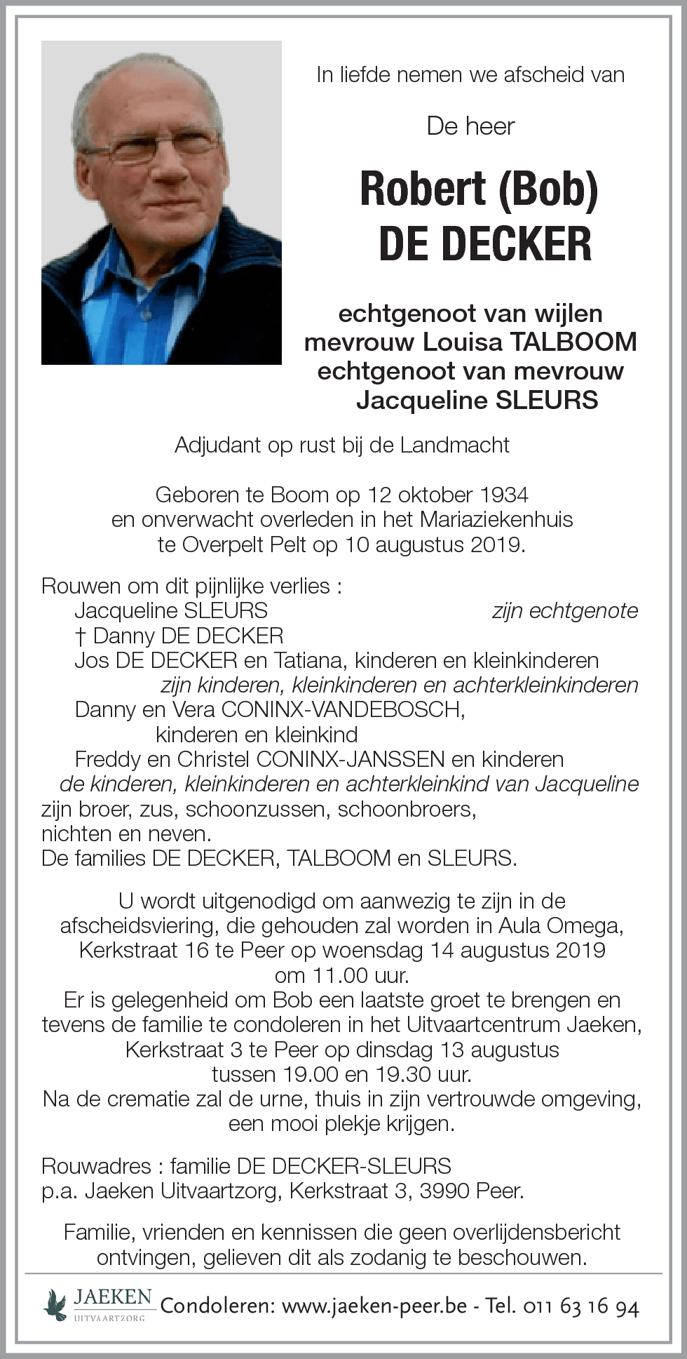 Bob DE DECKER