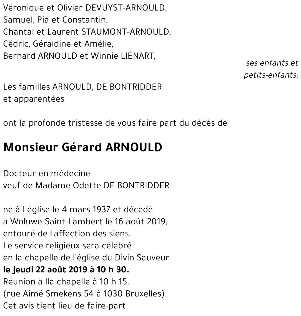 Gérard ARNOULD