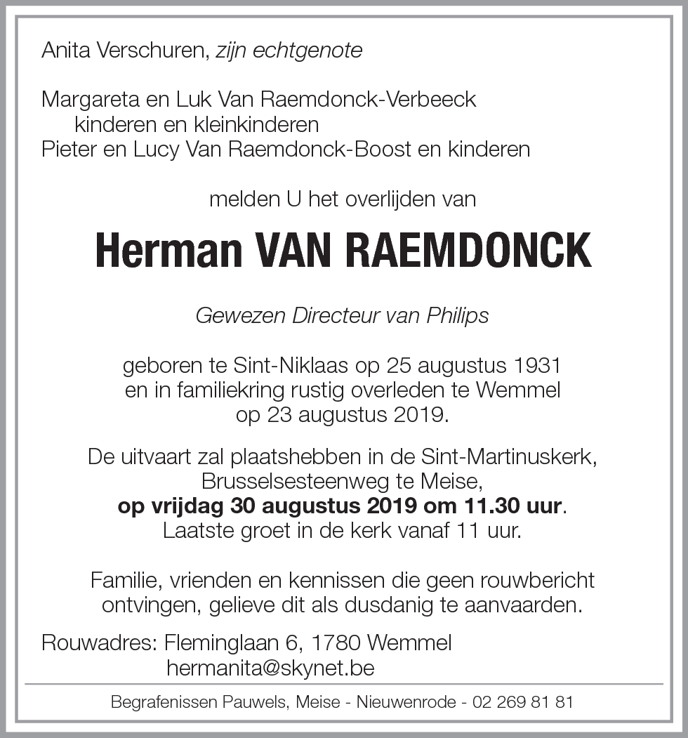 Herman VAN RAEMDONCK