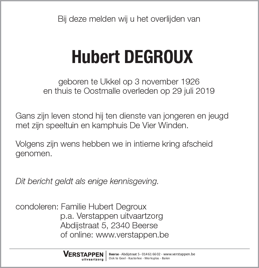 Hubert Degroux