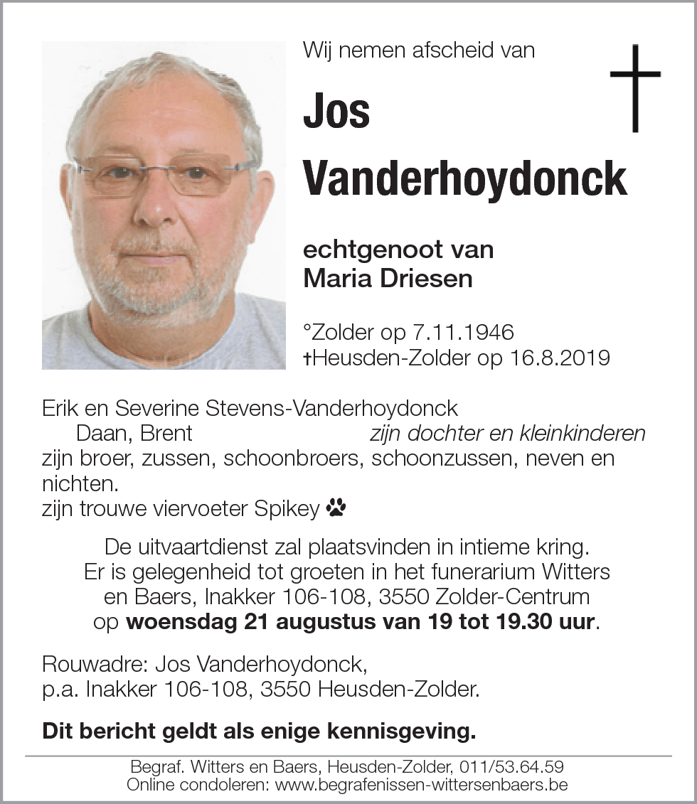 Jos Vanderhoydonck