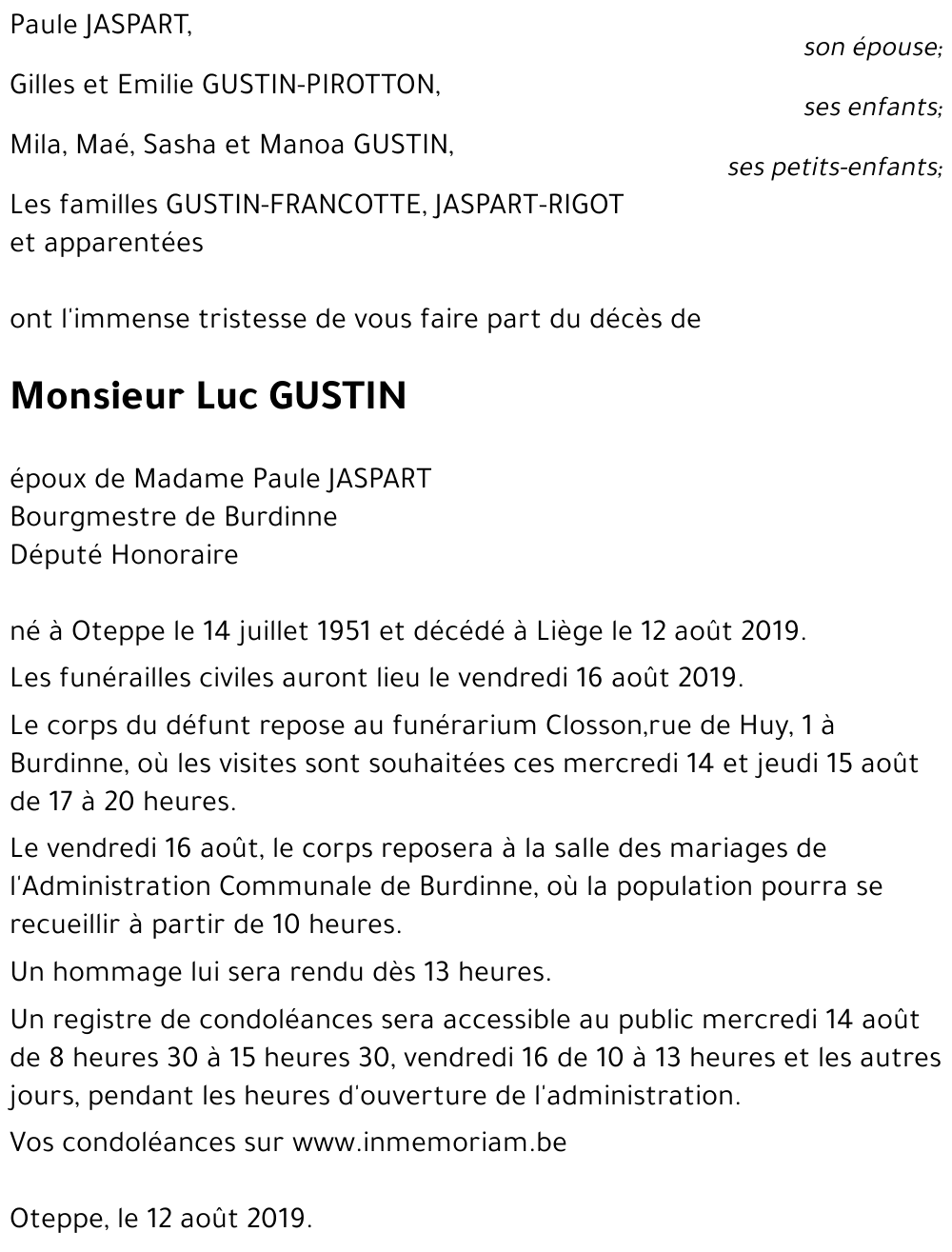 luc GUSTIN