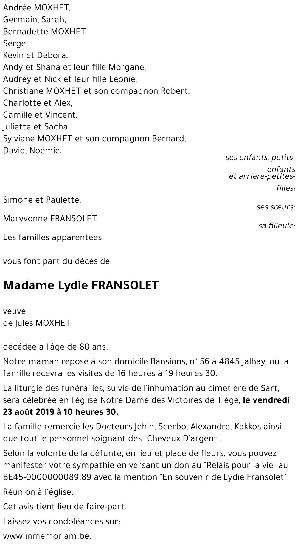 Lydie FRANSOLET