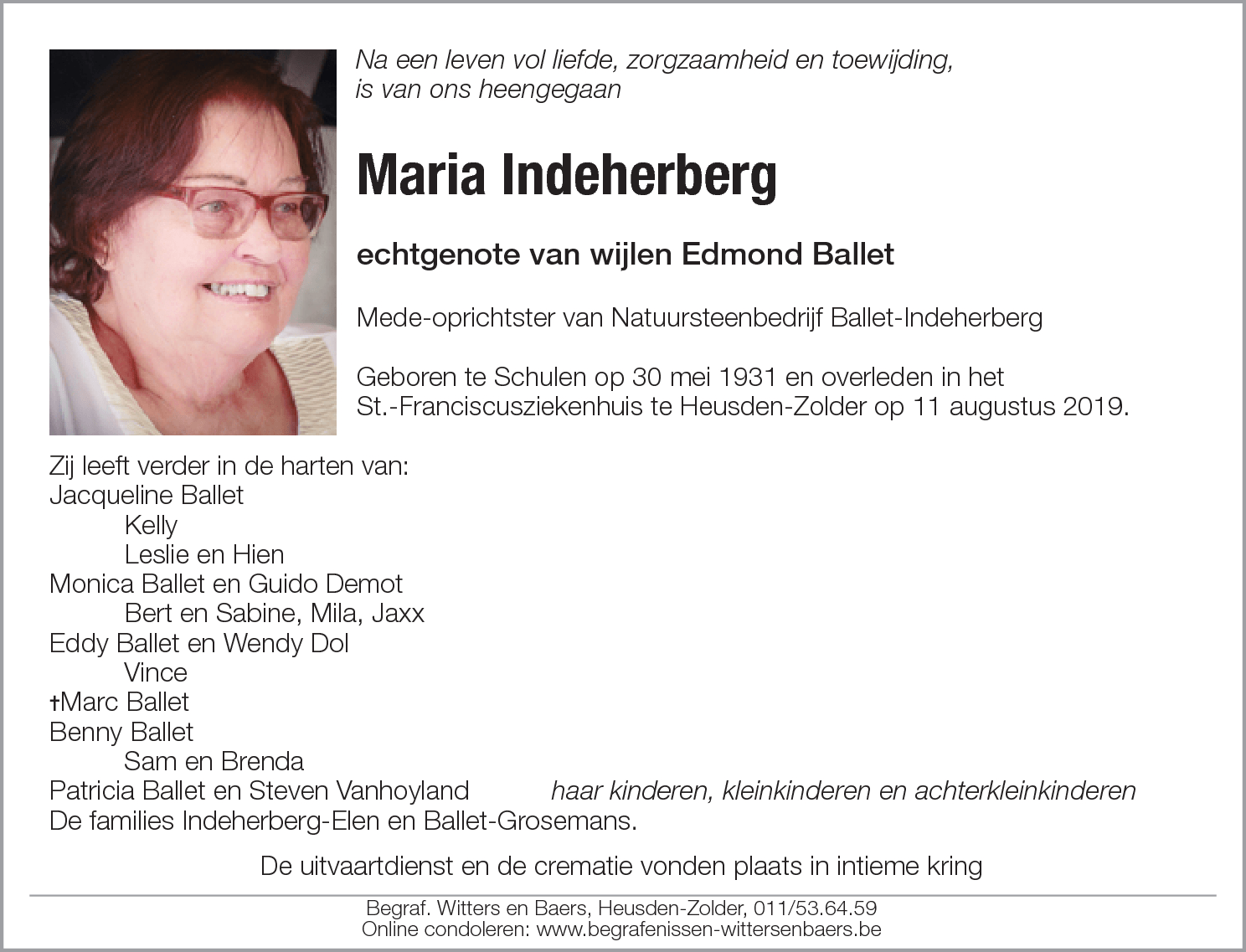 Maria Indeherberg