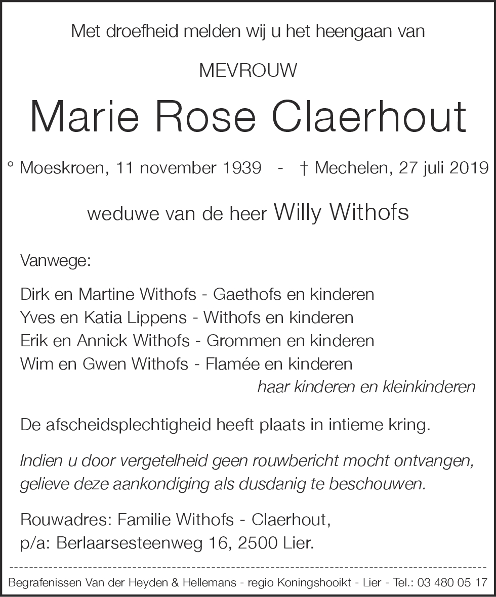 Marie claerhout