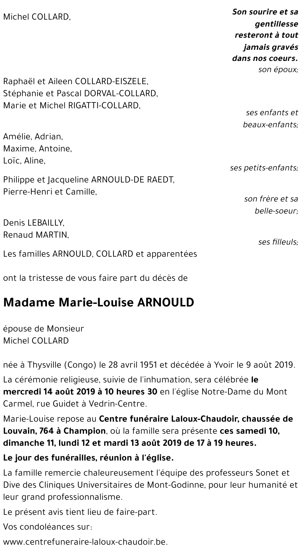 Marie-Louise ARNOULD