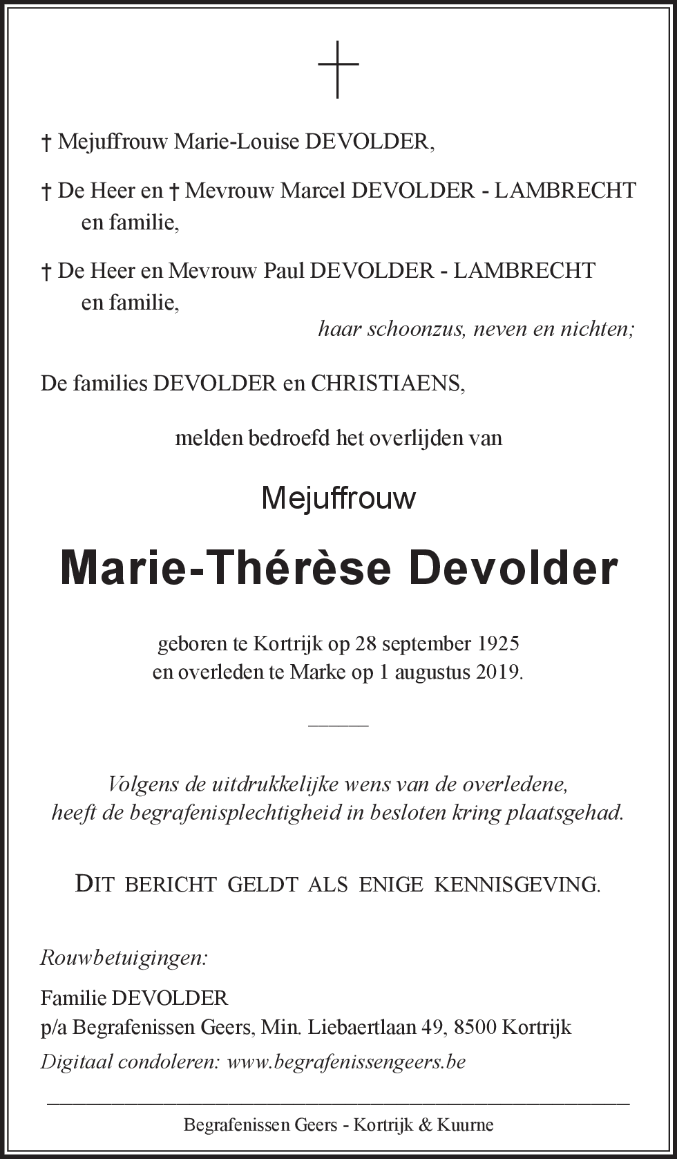 Marie-Thérèse DEVOLDER