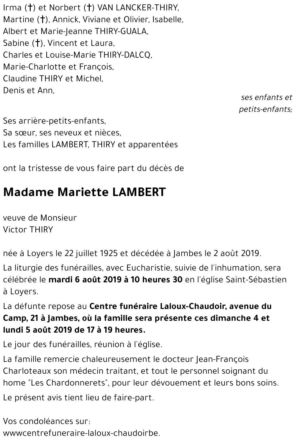 Mariette LAMBERT