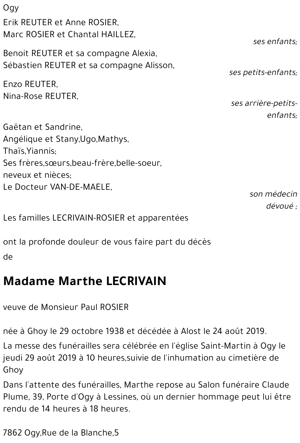 Marthe LECRIVAIN