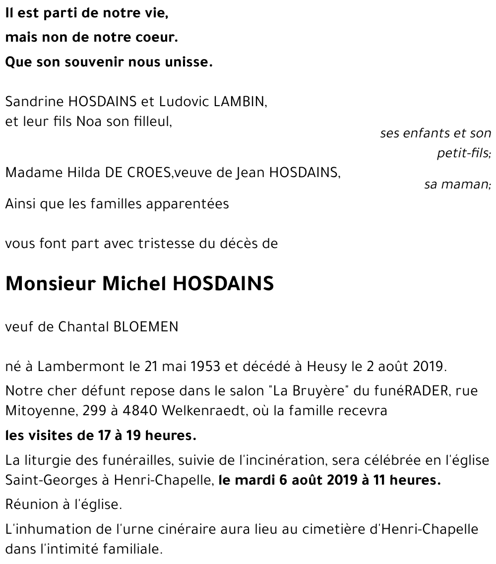 Michel HOSDAINS