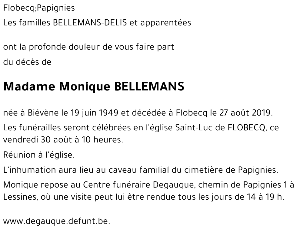 Monique BELLEMANS