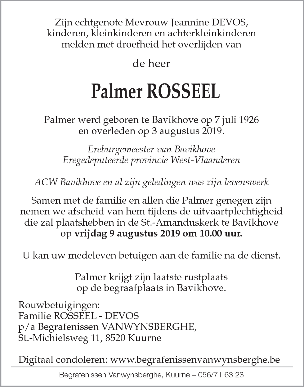Palmer Rosseel