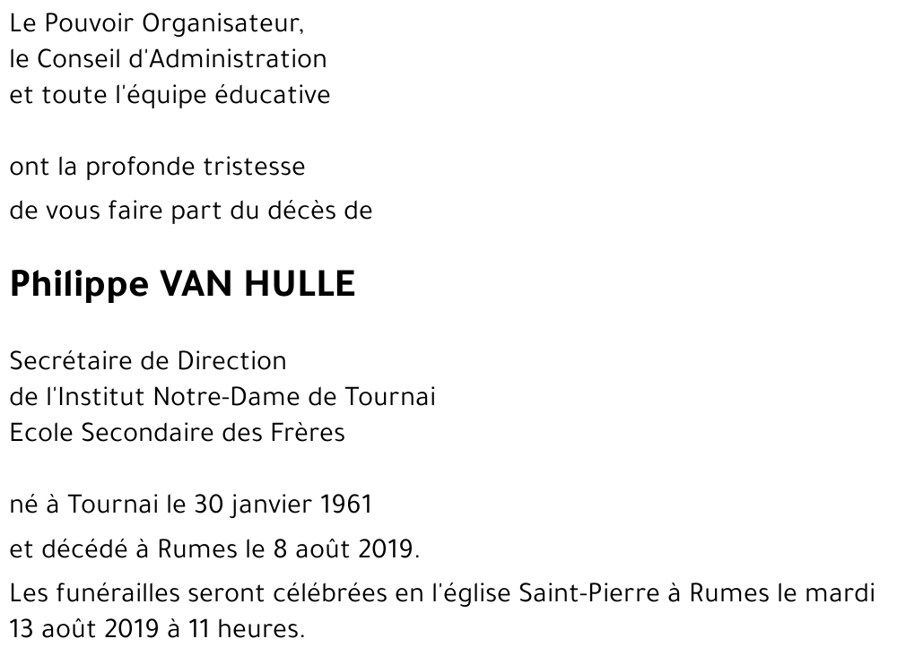 Philippe VAN HULLE